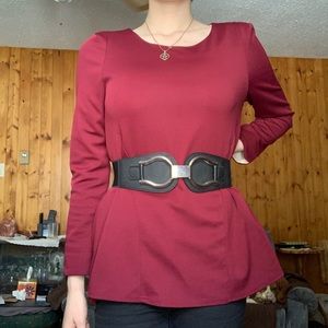 Burgundy formal shirt